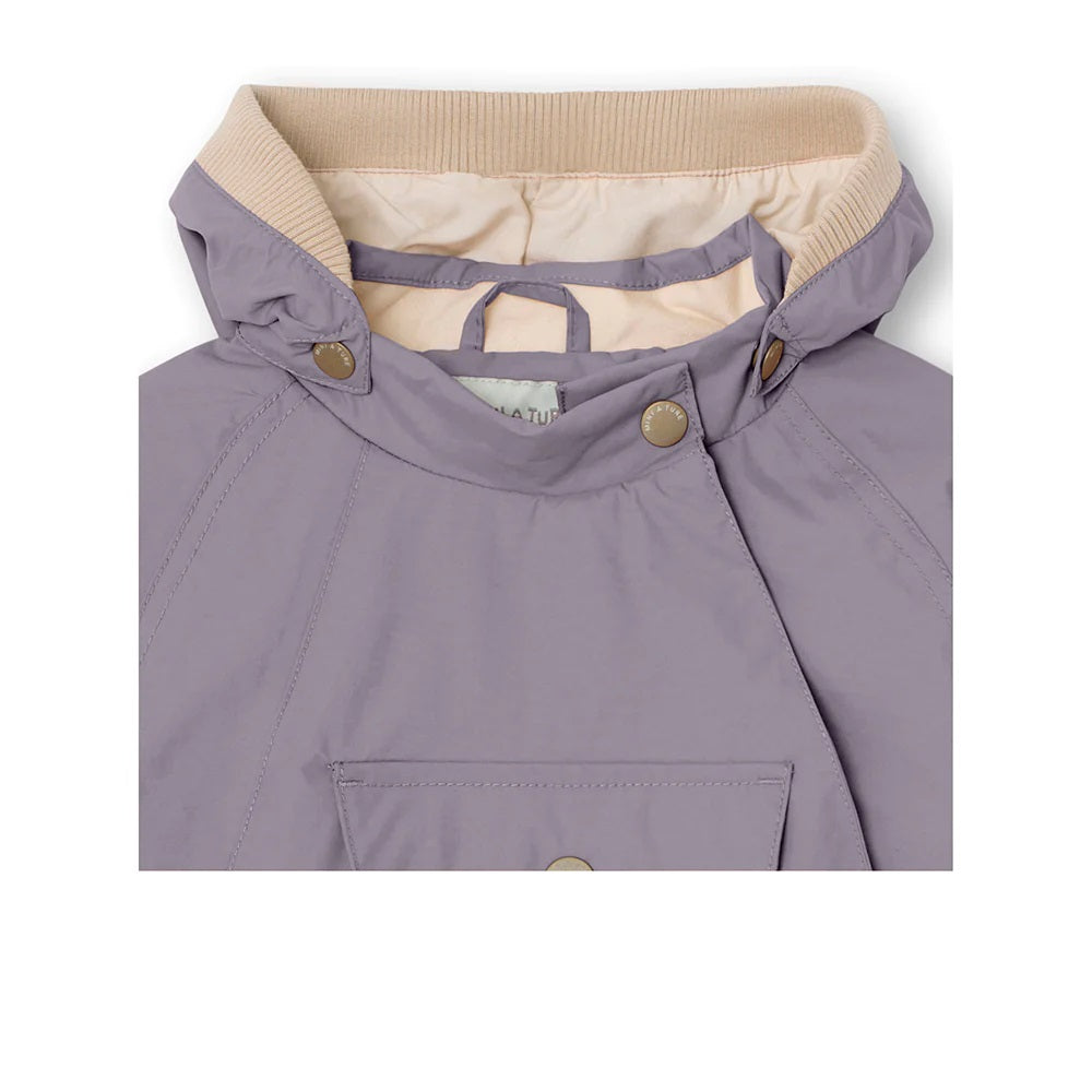 Mini A Ture - Wai fleece lined spring jacket. GRS - Minimal Lilac