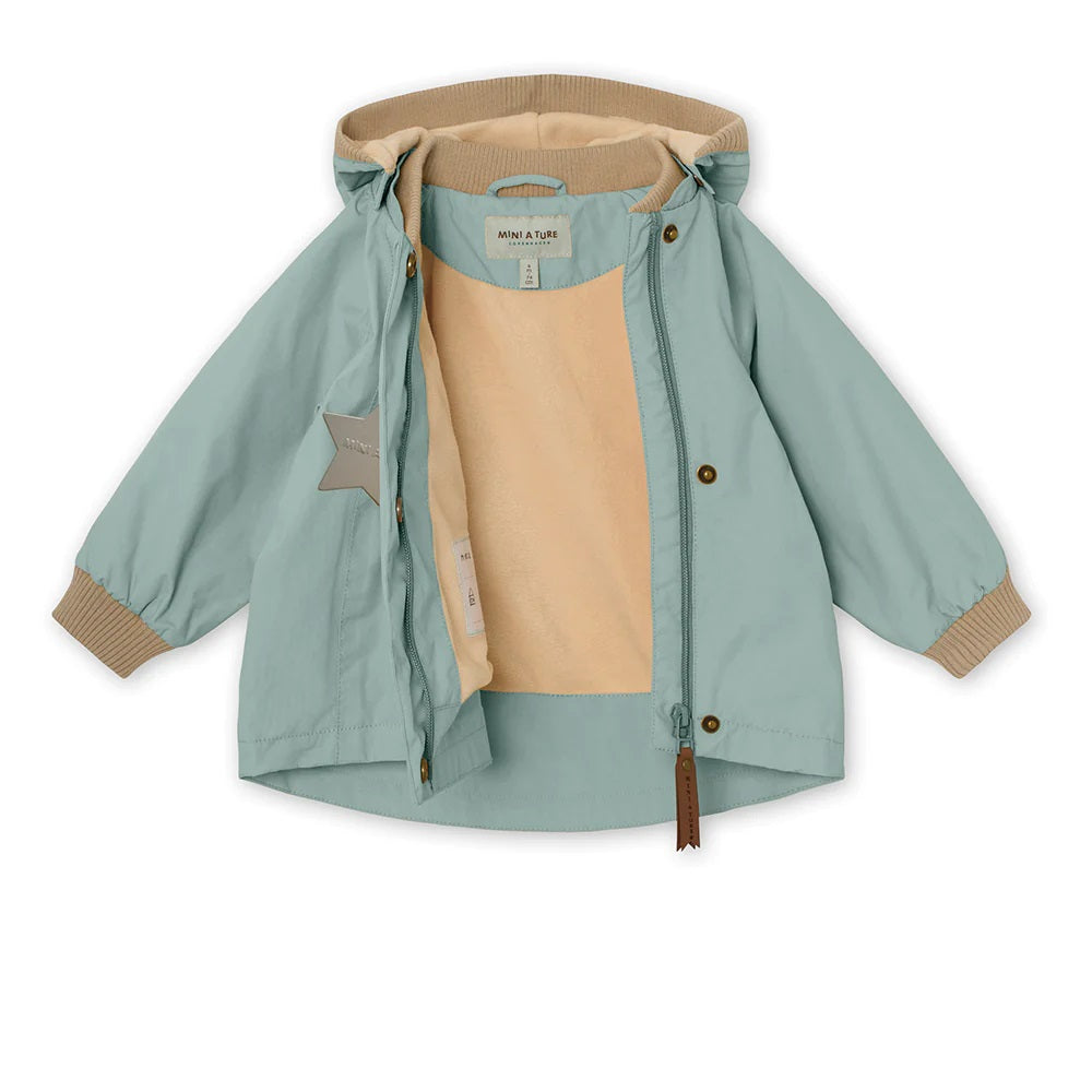 Mini A Ture - Wai fleece lined spring jacket. GRS - Gray Mist