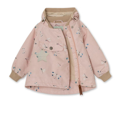 Mini A Ture - Wai fleece lined printed spring jacket. GRS - PRINT Rose Dragonfly
