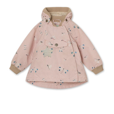 Mini A Ture - Wai fleece lined printed spring jacket. GRS - PRINT Rose Dragonfly