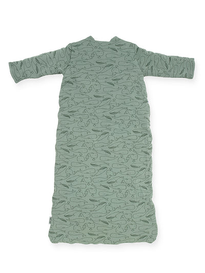 Baby sleeping bag 4 seasons Whales ash green