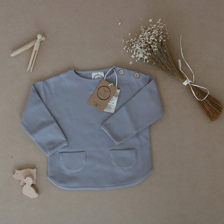 Cosy Roots-Organic Sweatshirt - RIB Collection-Grey
