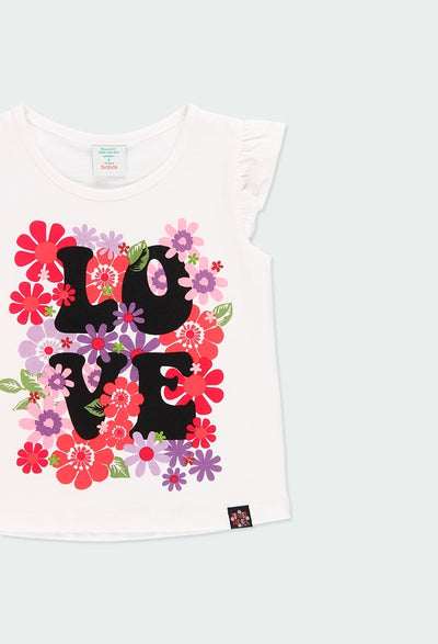 Boboli - T-Shirt gestrickt "bbl love" für mädchen - WEISS