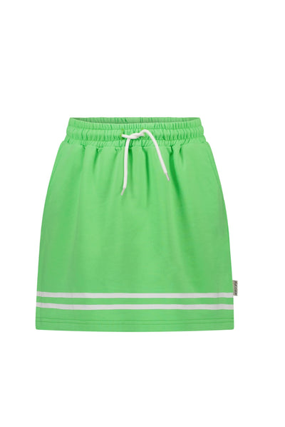 B-nosy - Girls sporty sweat skirt with printed stripes on hem - neon green