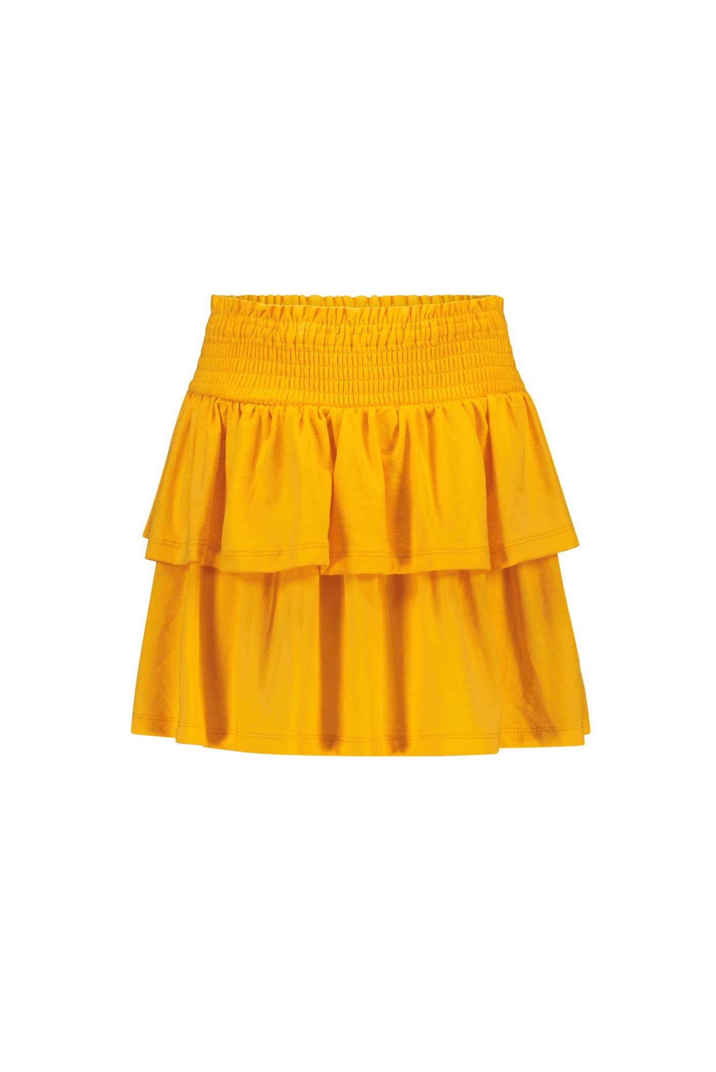 B-nosy - Girls skirt with high smocked wb and 2 layers - fire