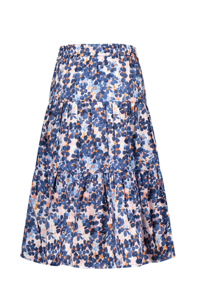 B-nosy - Girls woven midi skirt with floral aop - floral AO