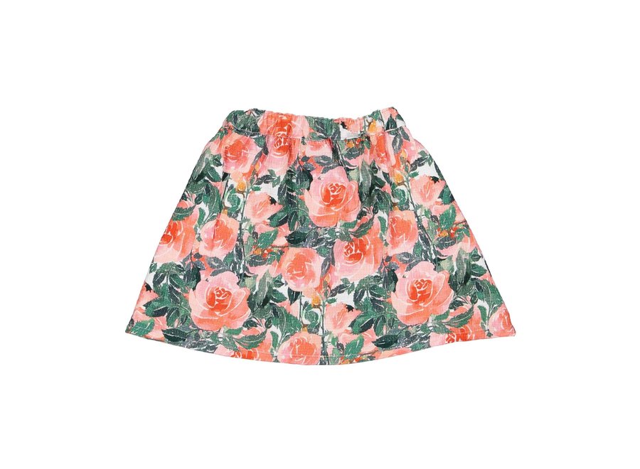 short skirt pockets big flowers