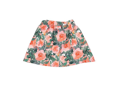 short skirt pockets big flowers