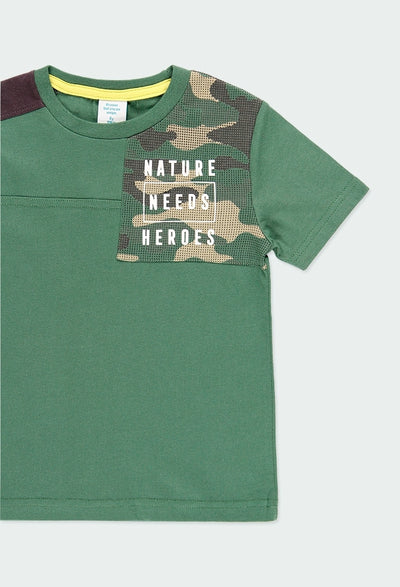 Boboli - T-Shirt gestrickt für junge - organic - waldgrünn