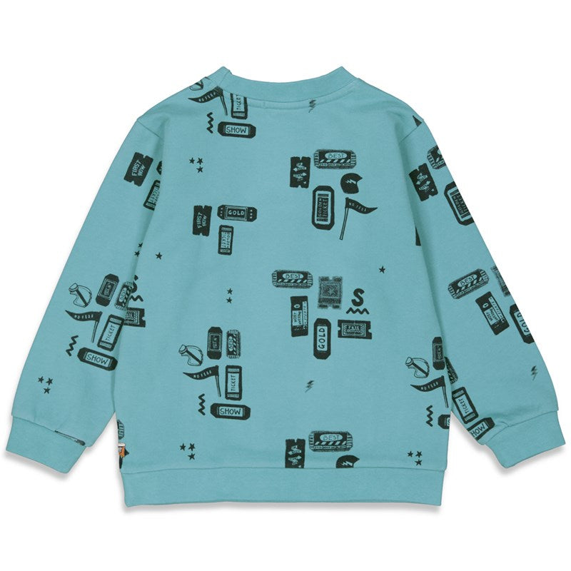 Jubel & Sturdy - Sweater AOP - Ticket To Fun - Blauw