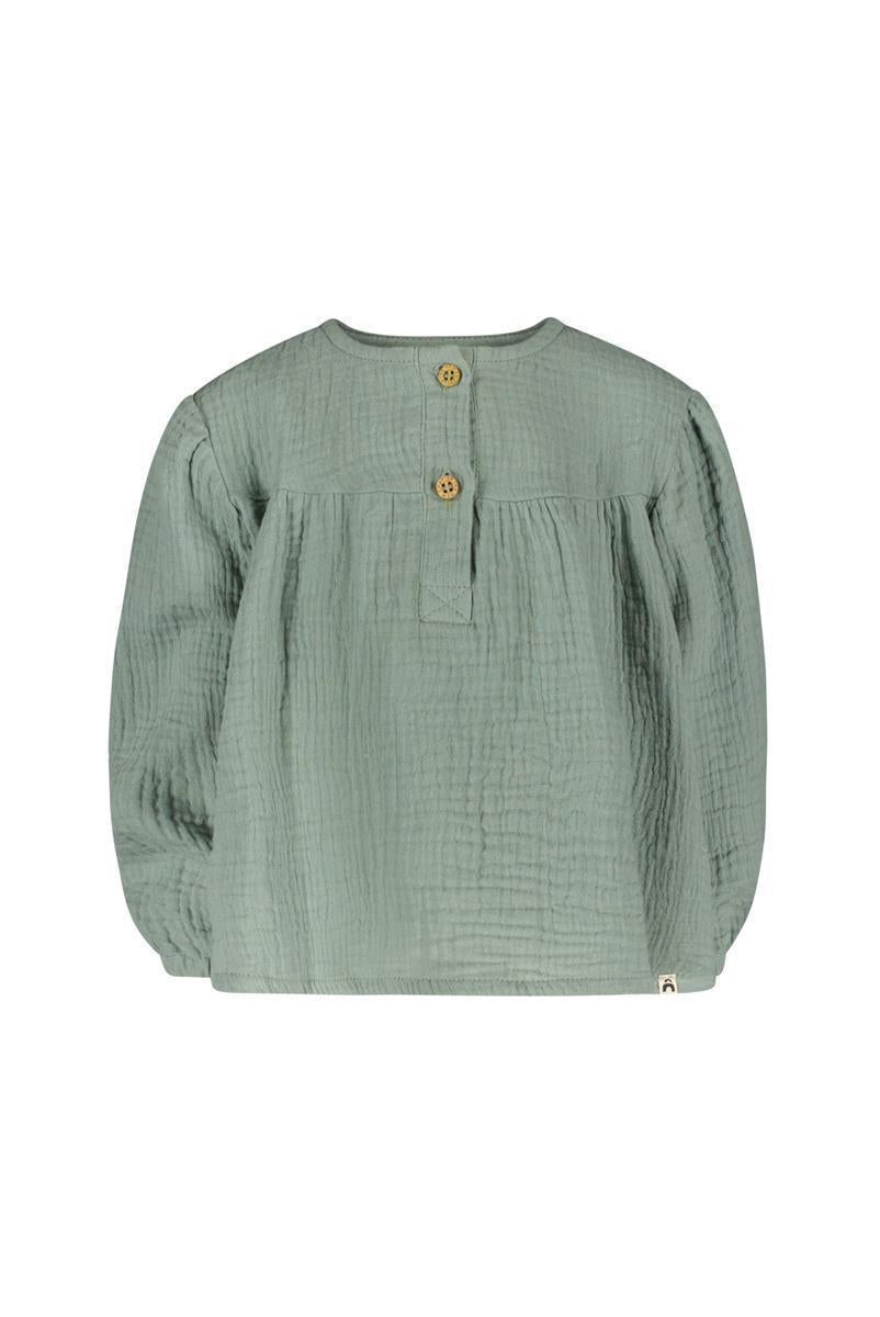 THE NEW CHAPTER - Mousseline blouse with puffed sleeves - Ice Green