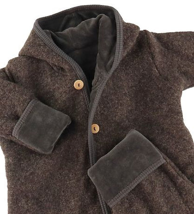 HUTTEliHUT - POOH Baby suit Double layer Wool D.brown