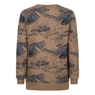 Indian Blue Jeans - CREWNECK PALM AOP - Warm Sand