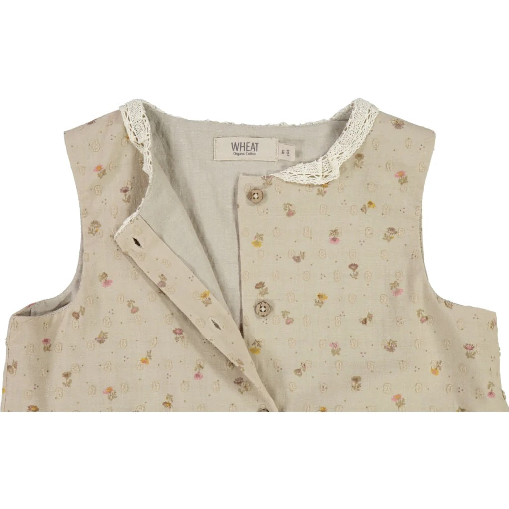 WHEAT - Dress Josephine - 5058 fossil flowers dot