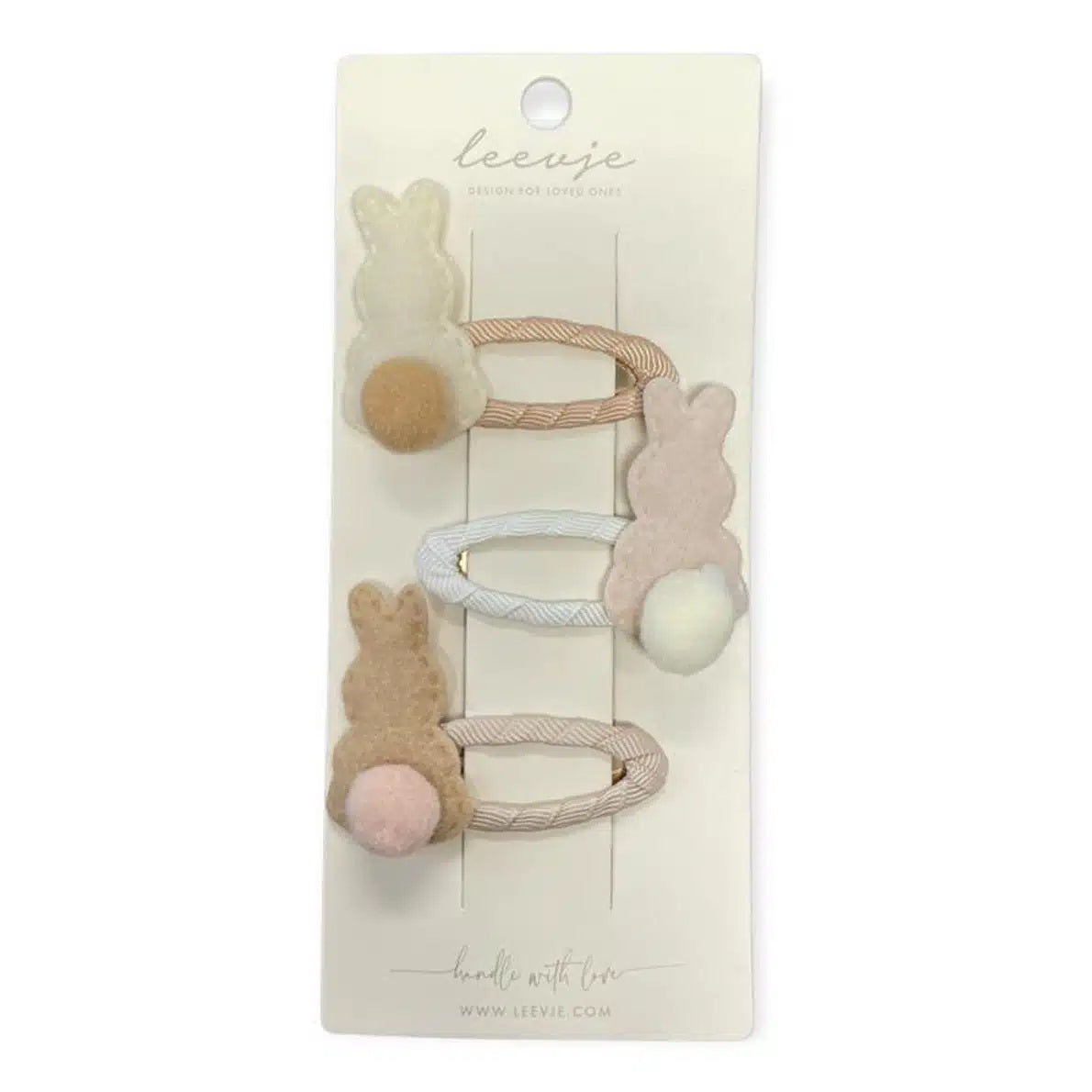 Haarspangen 'Bunny Clips neutral'