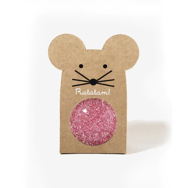 Mouse Flummi Glitter pink