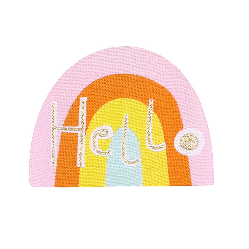 Rainbow “Hello” – Bügelsticker