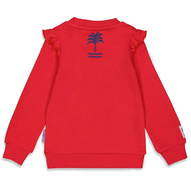 Jubel & Sturdy - Sweater Rüschen - Shell We Dance - Rood