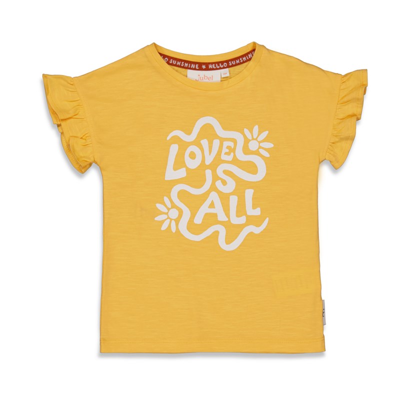 Jubel & Sturdy - T-Shirt Love - Have A Nice Daisy - Geel