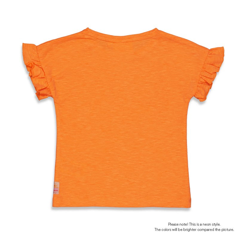 Jubel & Sturdy - T-Shirt - Sunny Days - Neon Oranje