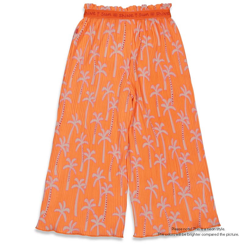 Jubel & Sturdy - Culotte Plissee AOP - Sunny Days - Neon Oranje