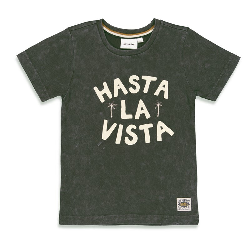 Jubel & Sturdy - T-Shirt Hasta - Tiki Island - Antraciet