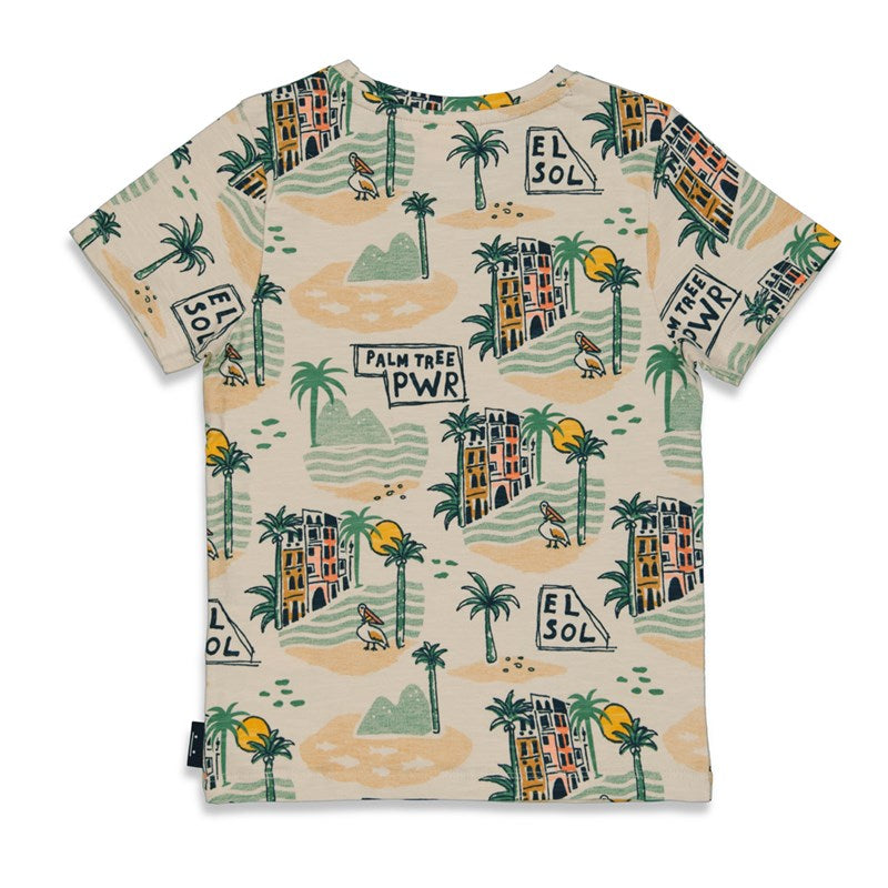 Jubel & Sturdy - T-Shirt AOP - El Sol - Offwhite