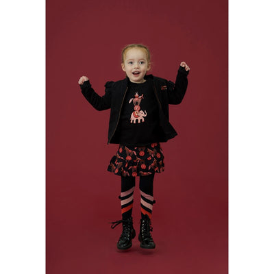 Jubel & Sturdy - Rok AOP - Red Velvet Circus - Zwart