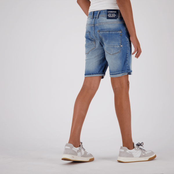 DENIM SHORTSS CHARLIE - Mid Blue Wash