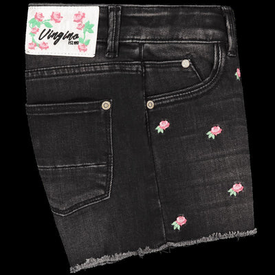 JEANS DAFINA FLOWER Black Vintage