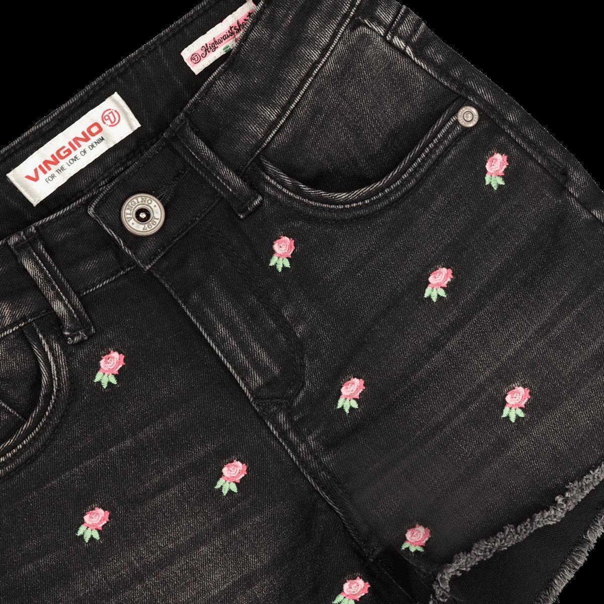 JEANS DAFINA FLOWER Black Vintage