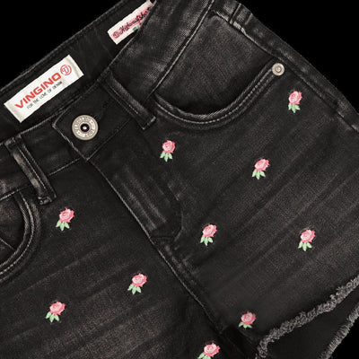 JEANS DAFINA FLOWER Black Vintage