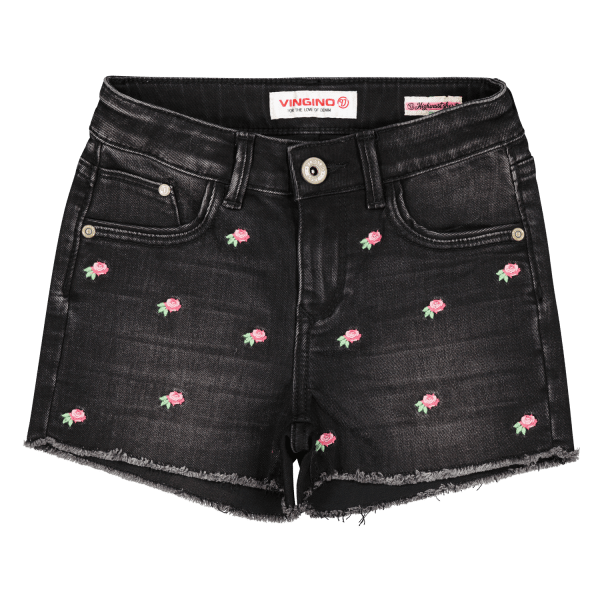 JEANS DAFINA FLOWER Black Vintage