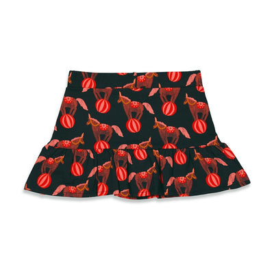 Jubel & Sturdy - Rok AOP - Red Velvet Circus - Zwart